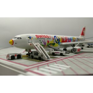Swiss 瑞士国际航空 Airbus A340-300 HB-JMJ 旧金山彩绘 56306 Dragon Models 1:400
