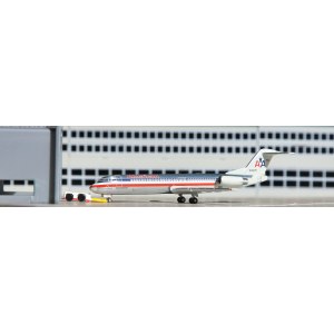 American Airlines 美国航空 Fokker F28 Fellowship N1400H 1990s colors. Polished fuselage. With rolling gears. GJAAL104 Geminijets 1:400