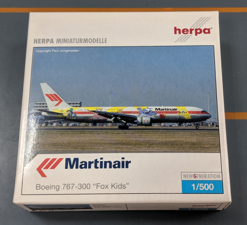 Martinair 马丁航空 Boeing 767-300 PH-MCL Fox Kids 504454 Herpa 1:500