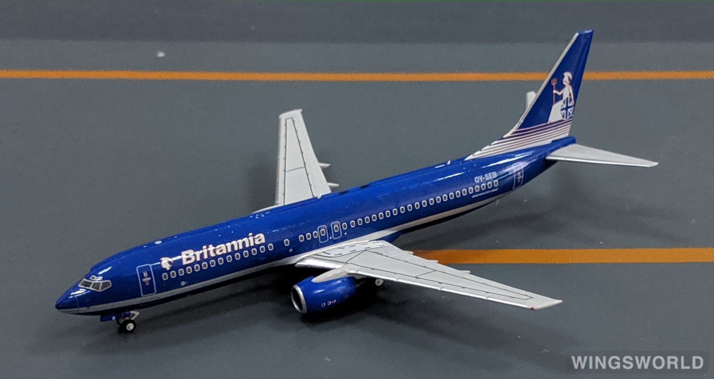 NGmodels 1:400 NG58006 Britannia 大不列颠航空 Boeing 737-800 OY-SEB
