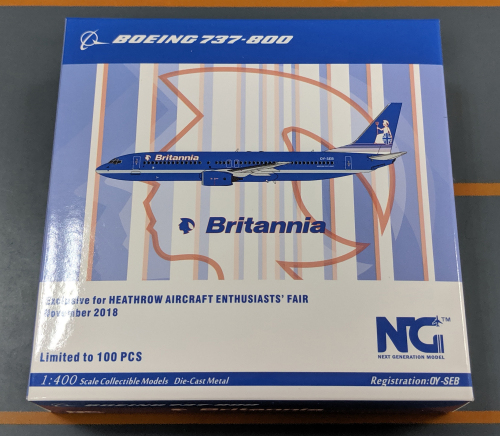 Britannia 大不列颠航空 Boeing 737-800 OY-SEB  NG58006 NGmodels 1:400