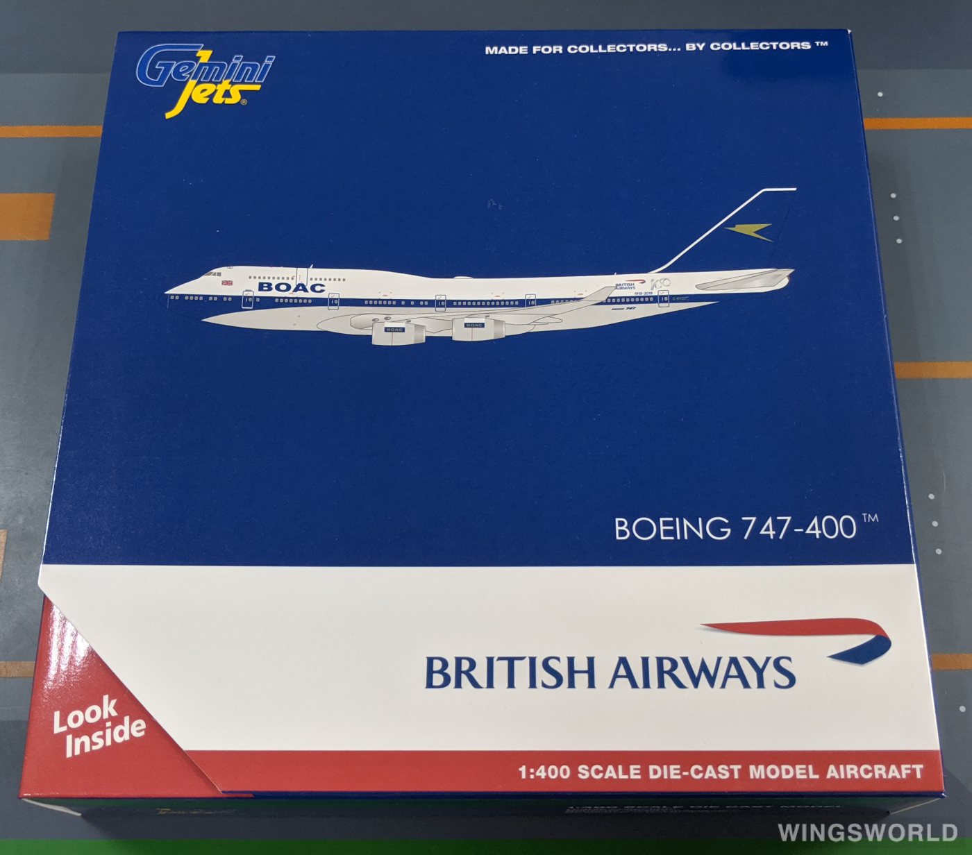 Geminijets 1:400 GJBAW1838 British Airways 英国航空 Boeing 747-400 G-BYGC