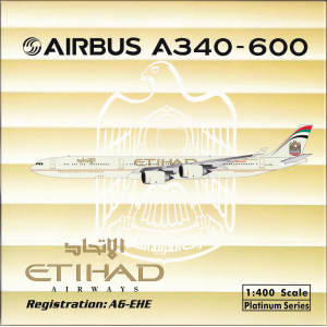 Etihad Airways 阿提哈德航空 Airbus A340-600 A6-EHE 2004s colors. 