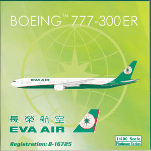 EVA Air 长荣航空 Boeing 777-300ER B-16725  PH11209 Phoenix 1:400
