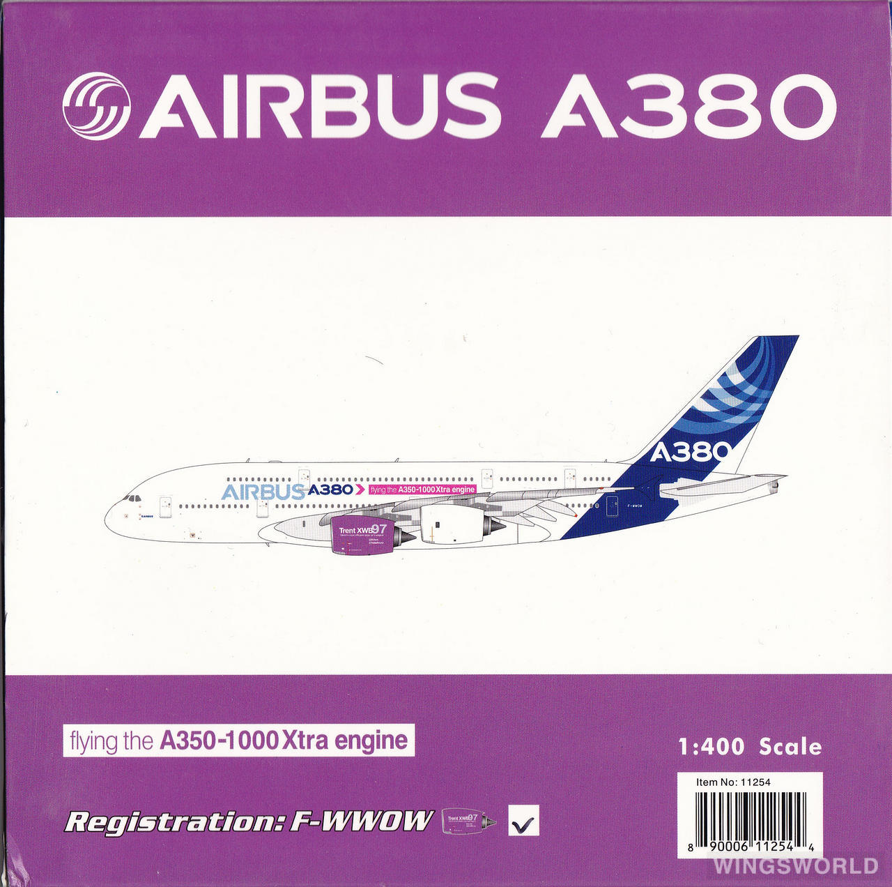 Phoenix 1:400 PH11254 Airbus 空中客车 Airbus A380-800 F-WWOW