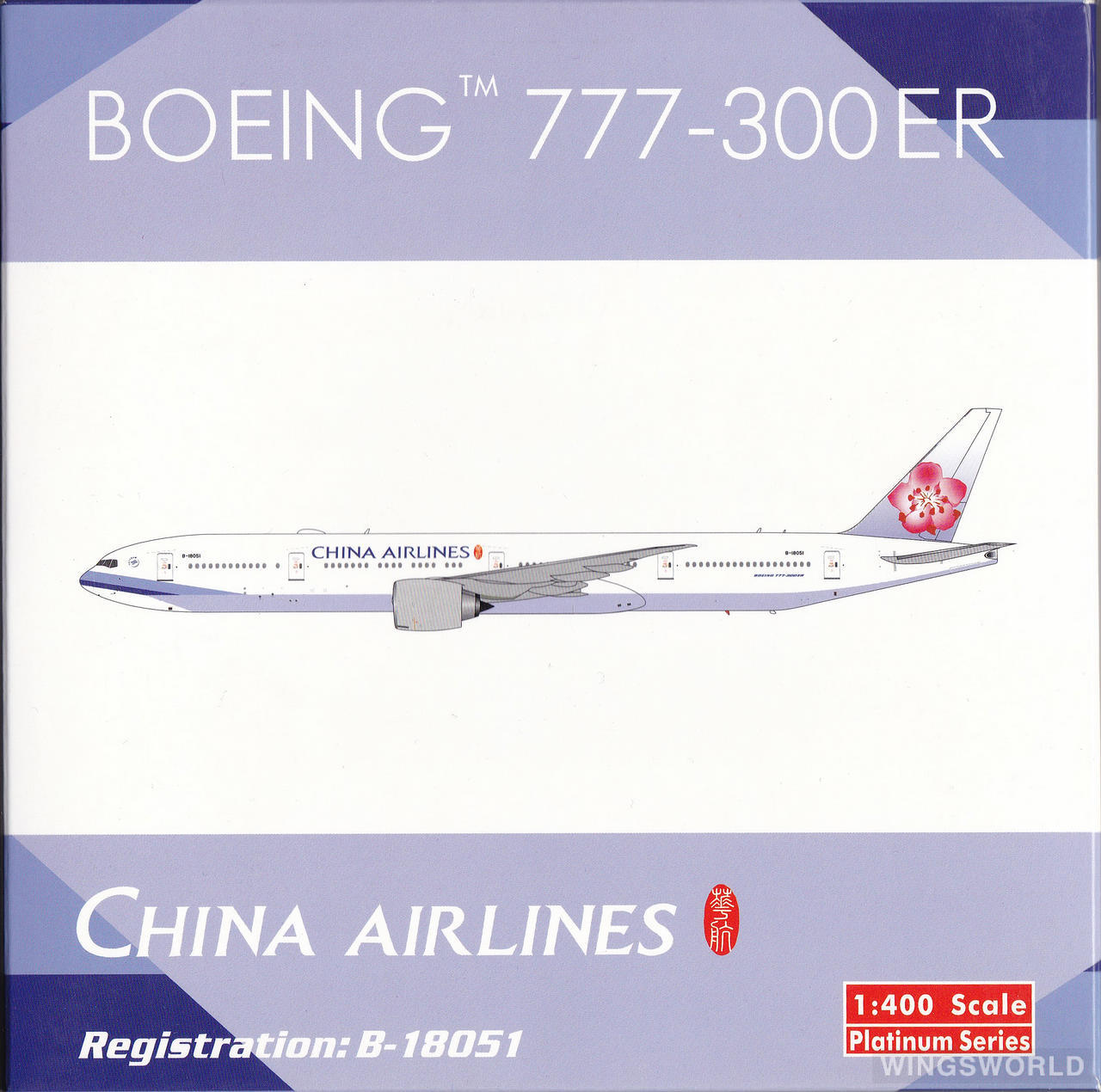 Phoenix 1:400 PH10997 China Airlines 中华航空 Boeing 777-300ER B-18051