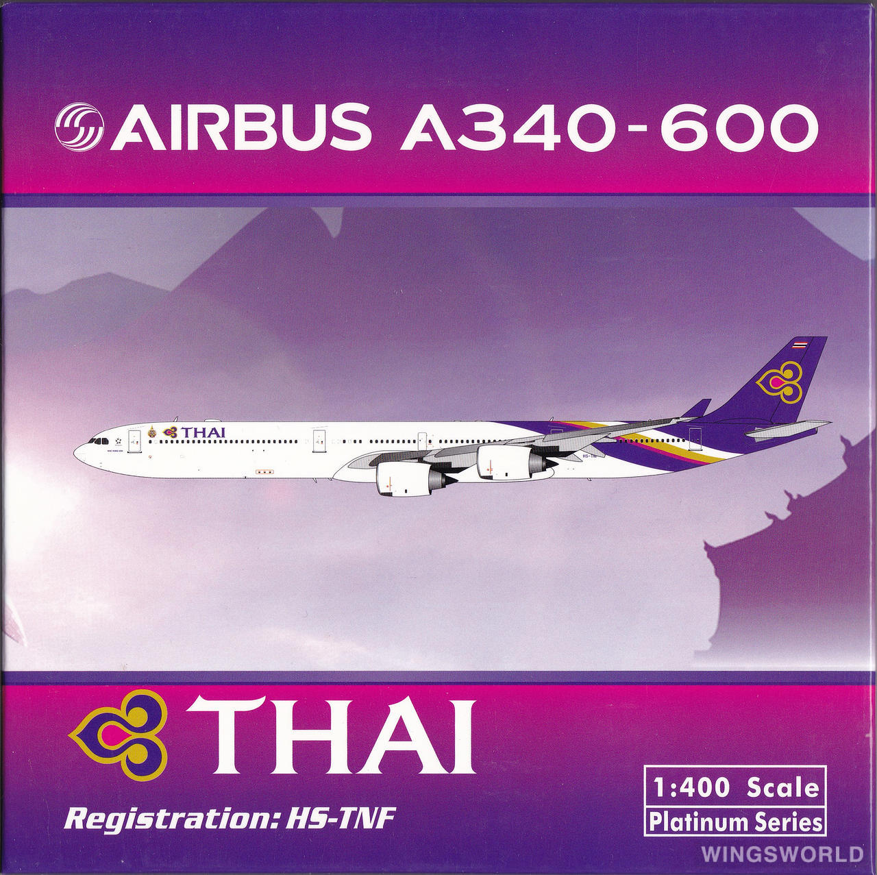 Phoenix 1:400 PH11117 Thai Airways 泰国国际航空 Airbus A340-600 HS-TNF