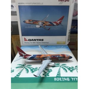 Qantas 澳洲航空 Boeing 737-800 VH-VXB 蜥蜴之梦 561563 Herpa 1:400