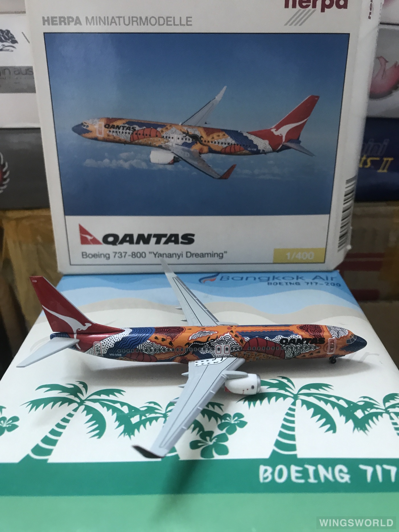 Herpa 1:400 561563 Qantas 澳洲航空 Boeing 737-800 VH-VXB