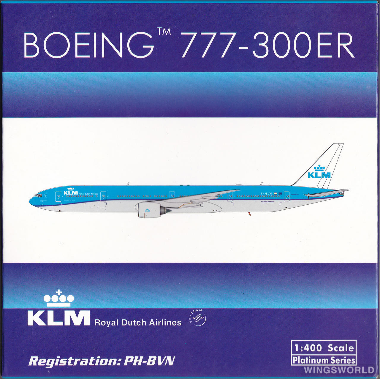 Phoenix 1:400 PH11095 KLM 荷兰皇家航空 Boeing 777-300ER PH-BVN