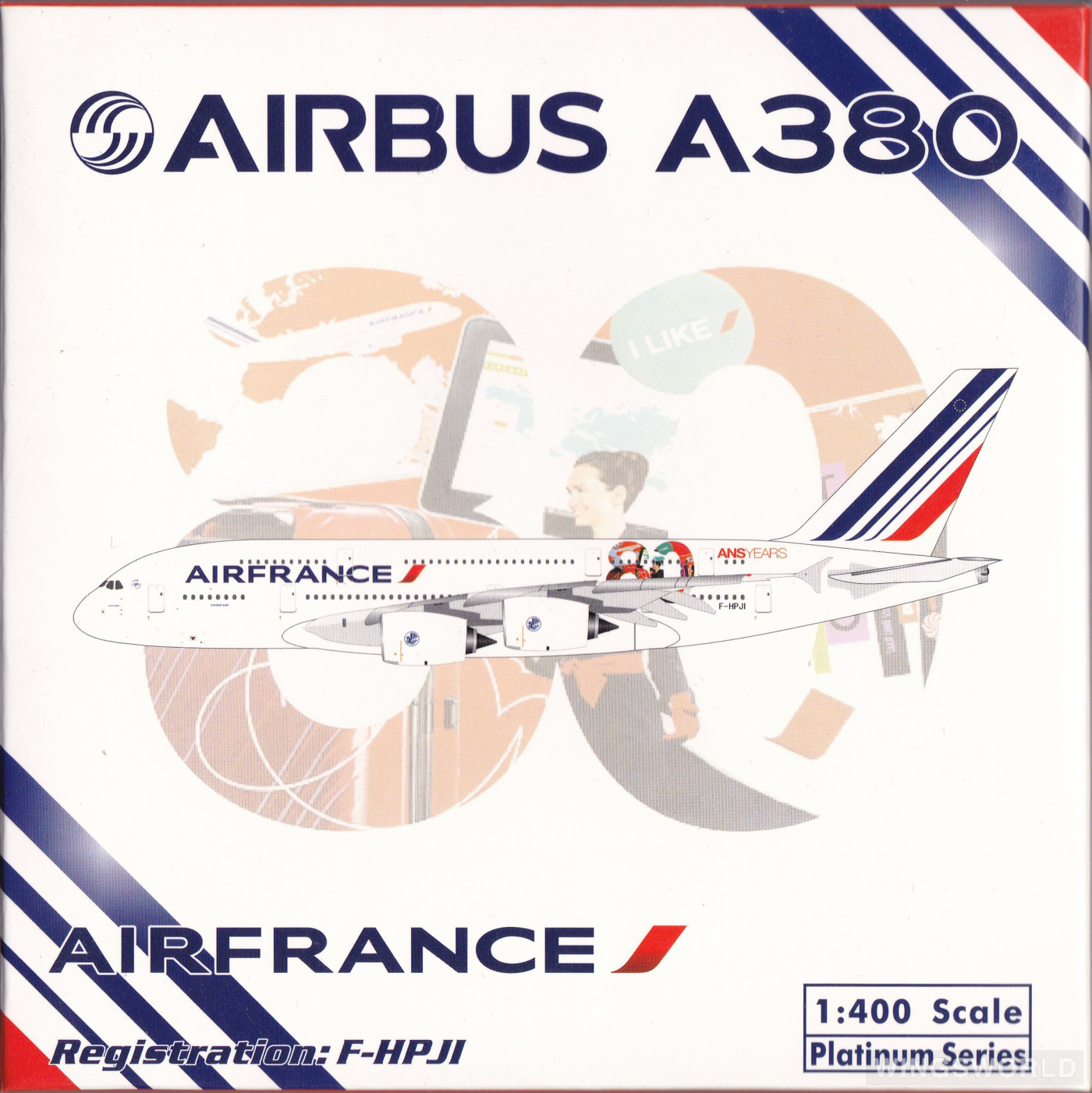 Phoenix 1:400 PH10851 Air France 法国航空 Airbus A380-800 F-HPJI