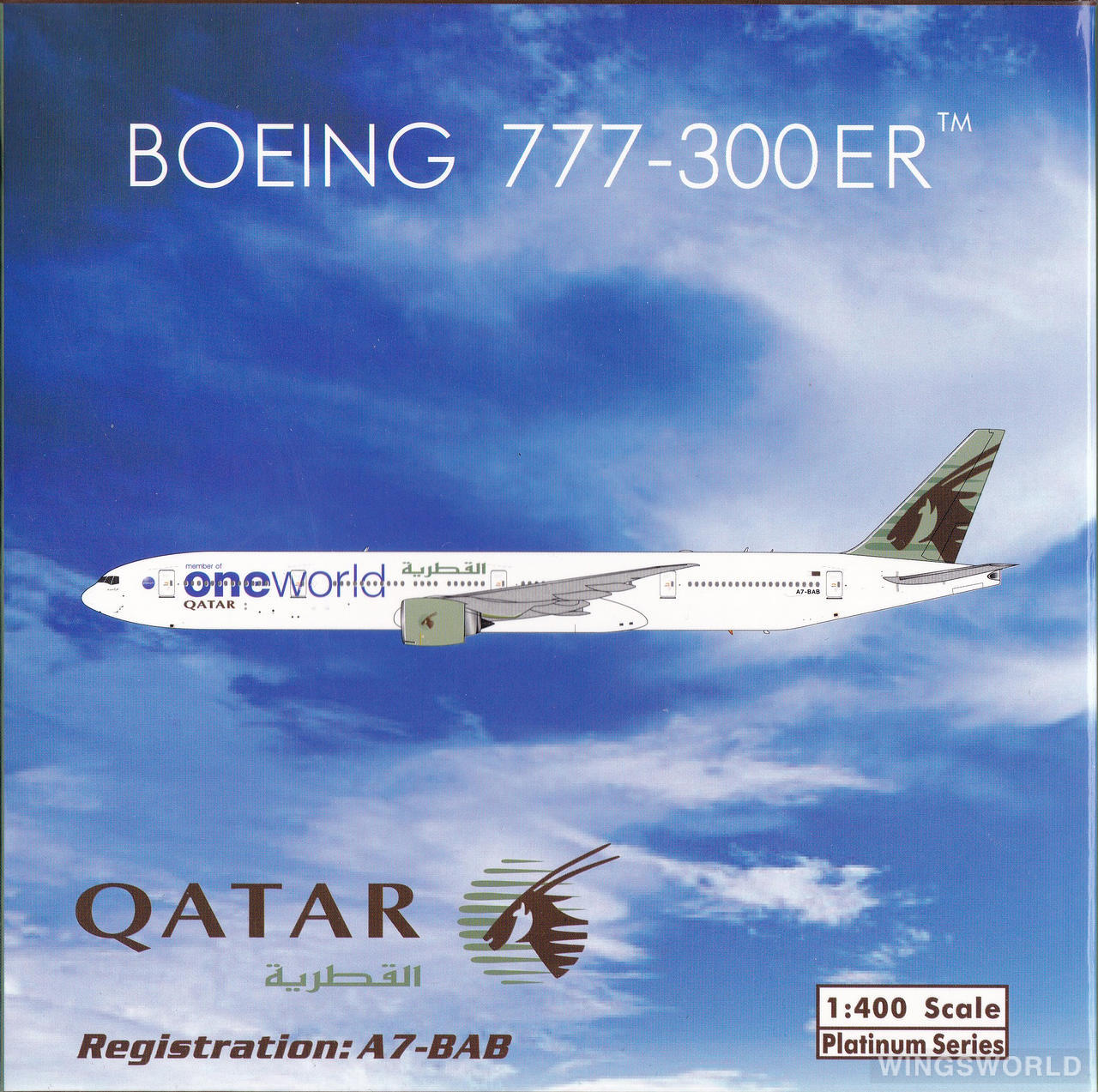 Phoenix 1:400 PH11475 Qatar 卡塔尔航空 Boeing 777-300ER A7-BAB