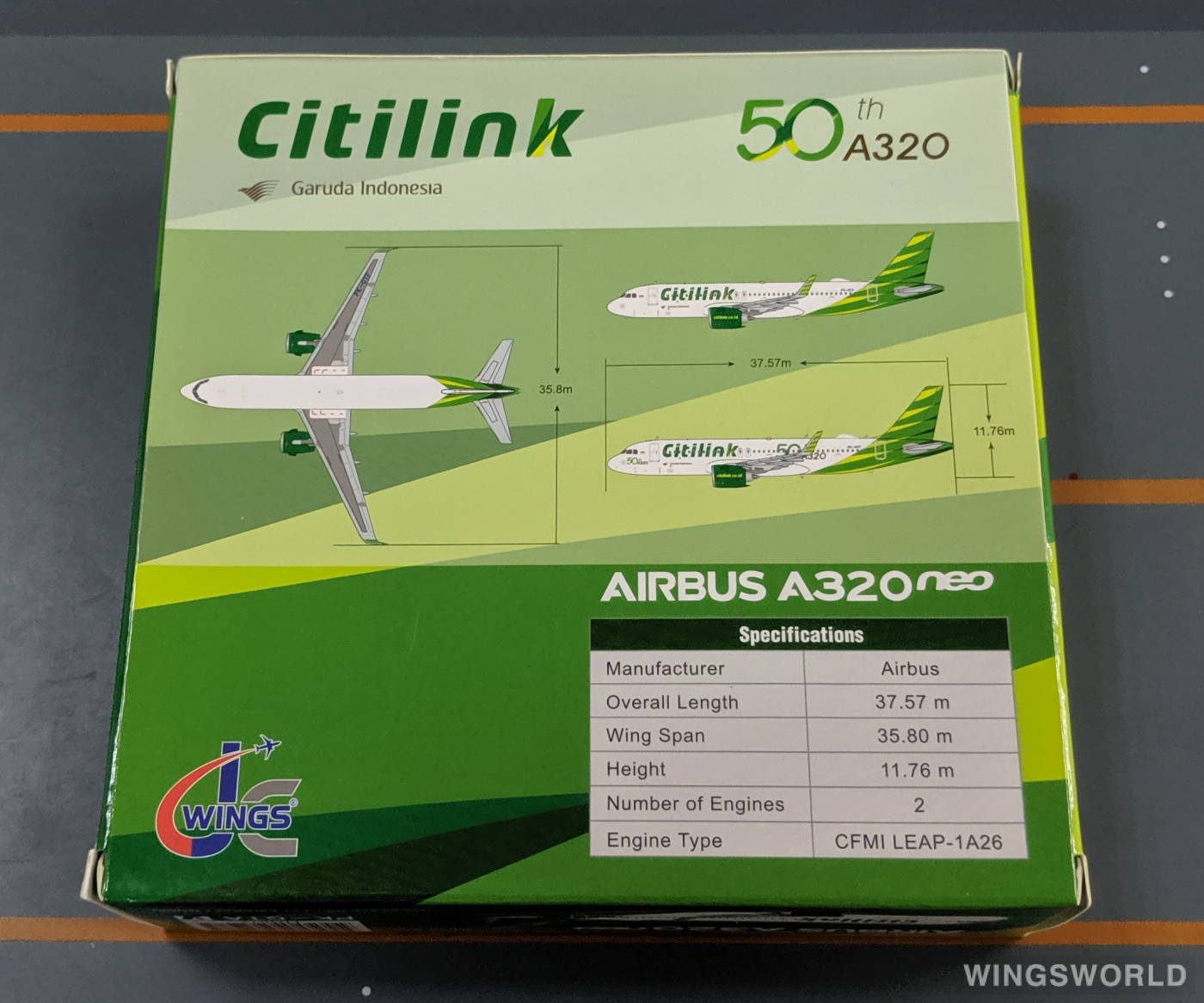 JC Wings 1:400 LH4073 Citilink 连城航空 Airbus A320 PK-GTA