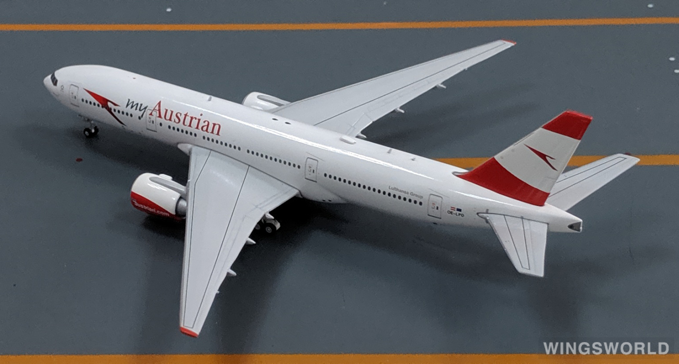 JC Wings 1:400 LH4003 Austrian Airlines 奥地利航空 Boeing 777-200 OE-LPD