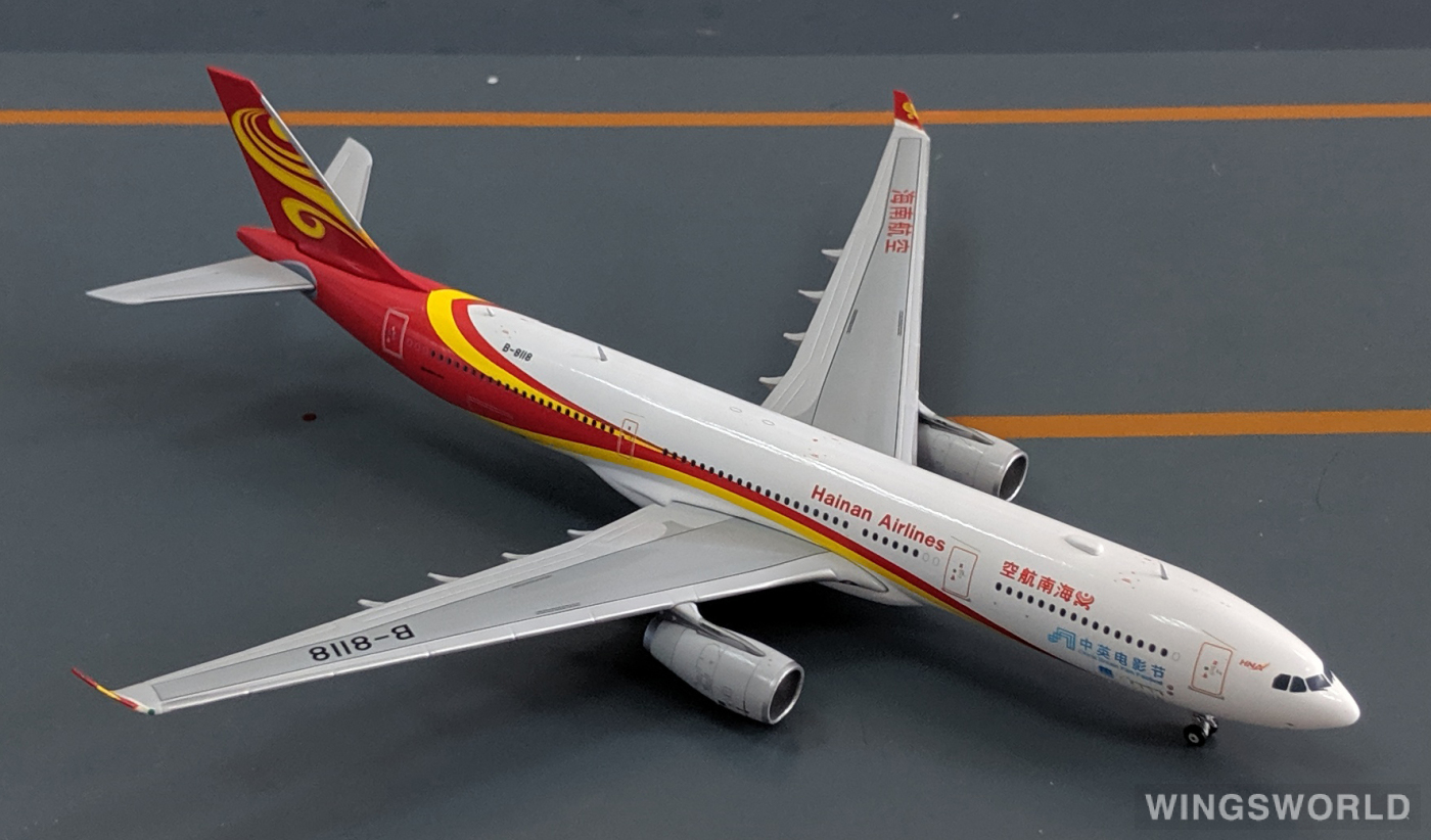 JC Wings 1:400 XX4713 Hainan Airlines 海南航空 Airbus A330-300 B-8118