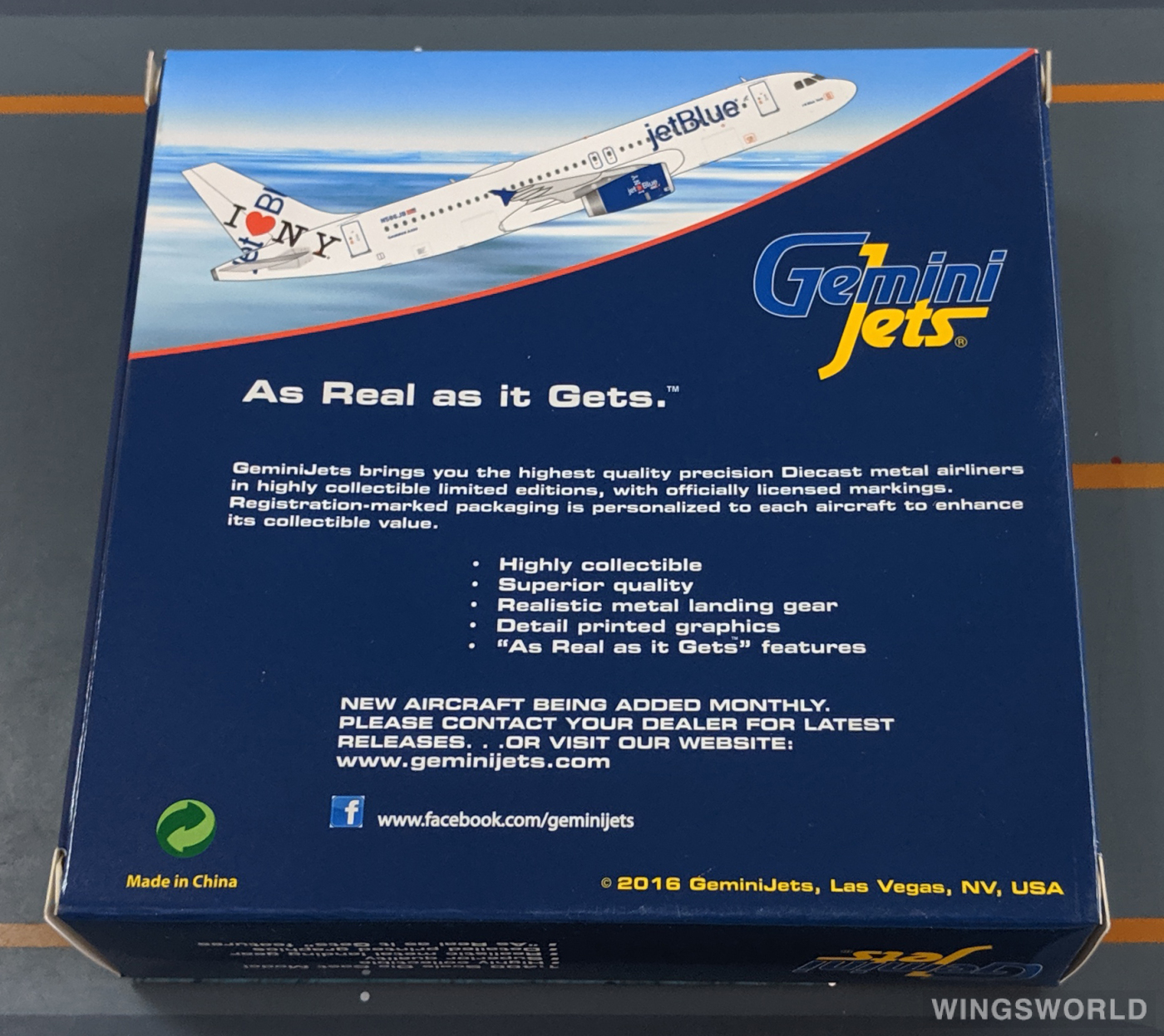 Geminijets 1:400 GJJBU1545 JetBlue 捷蓝航空 Airbus A320 N586JB