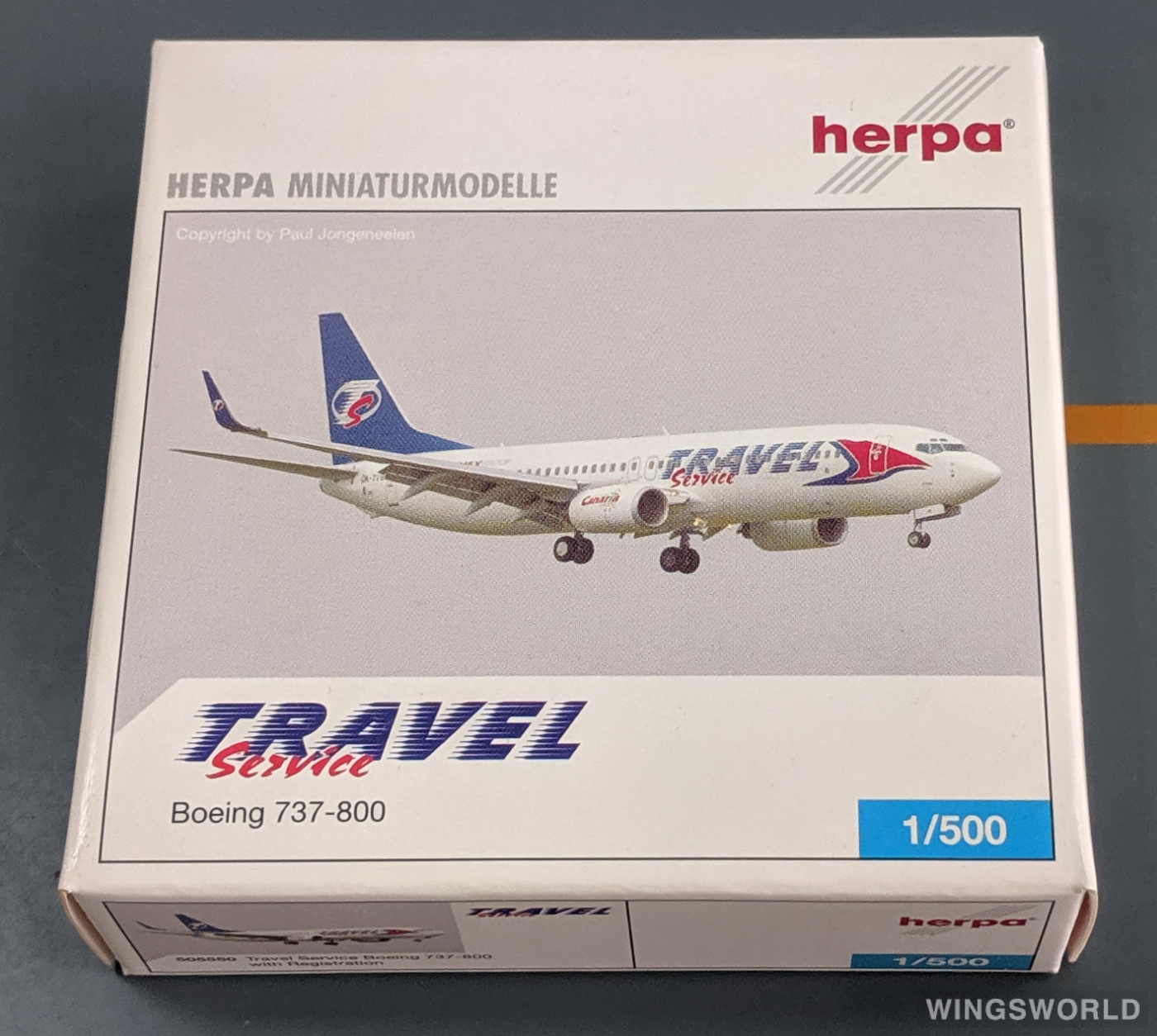 Herpa 1:500 505550 Travel Service Boeing 737-800 OK-TVB