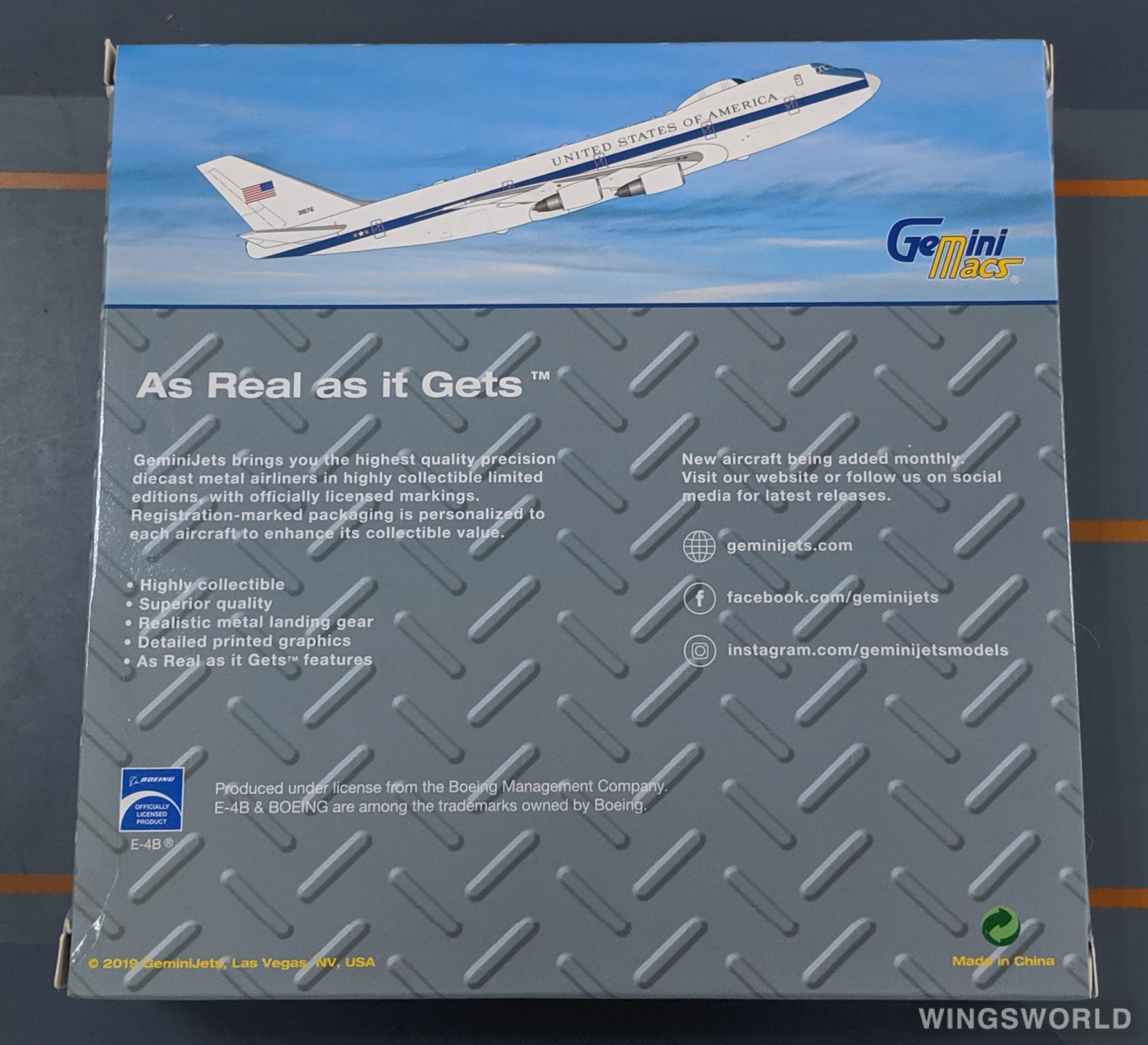 Geminijets 1:400 GMUSA083 USAF 美国空军 Boeing E-4 73-1676