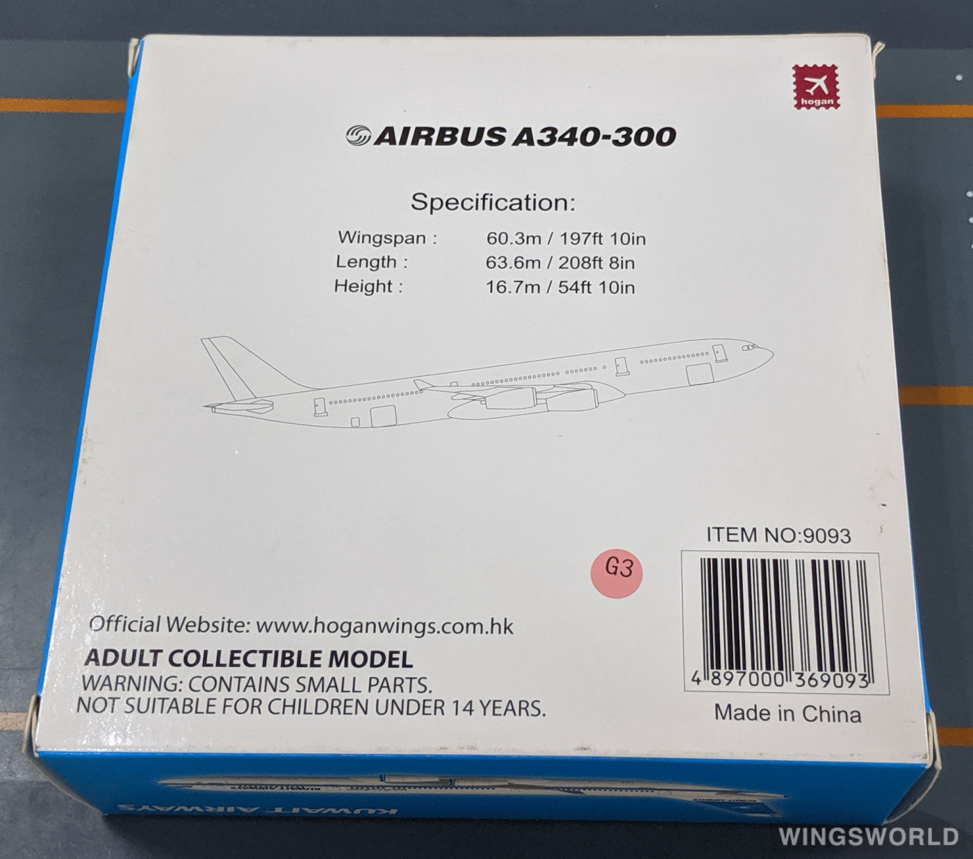 Hogan 1:400 HG9093 Kuwait Airways 科威特航空 Airbus A340-300 9K-ANA