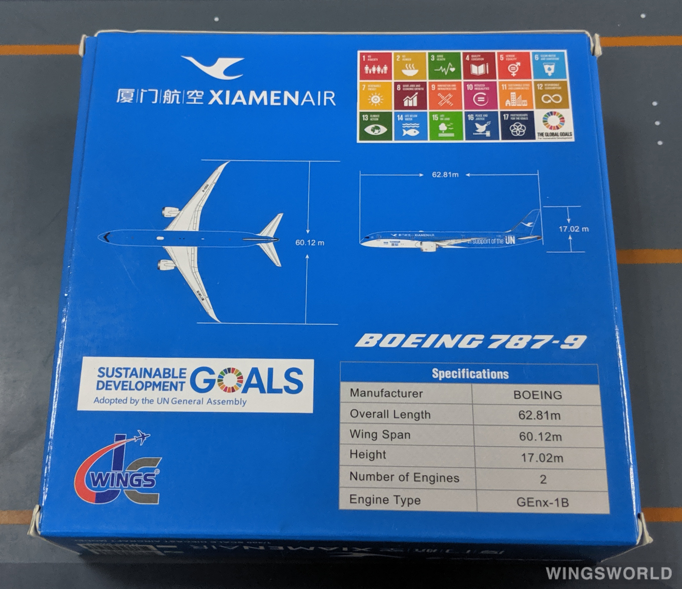 JC Wings 1:400 KD4002 XiamenAir 厦门航空 Boeing 787-9 B-1356