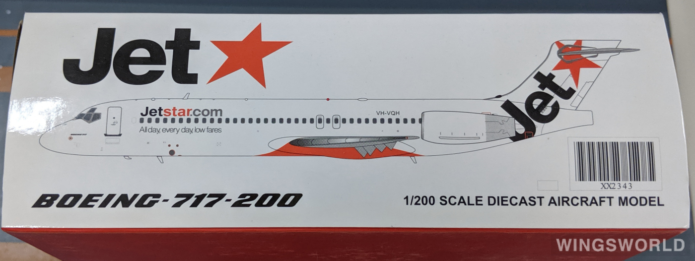 JC Wings 1:200 XX2343 Jetstar 捷星航空 Boeing 717 VH-VQH