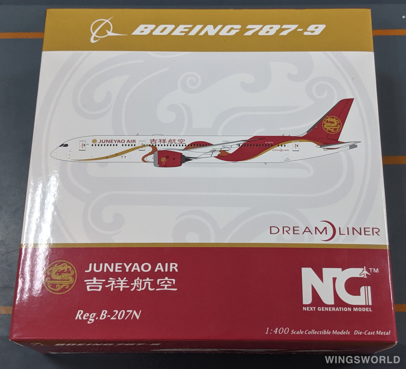 NGmodels 1:400 NG55010 Juneyao Airlines 吉祥航空 Boeing 787-9 B-207N