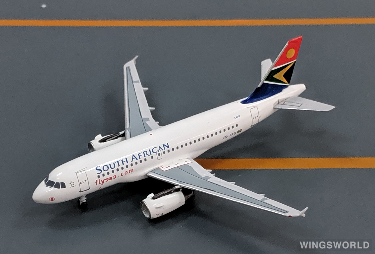 AeroClassics 1:400 AC19150 South African Airways 南非航空 Airbus A319 ZS-SFG