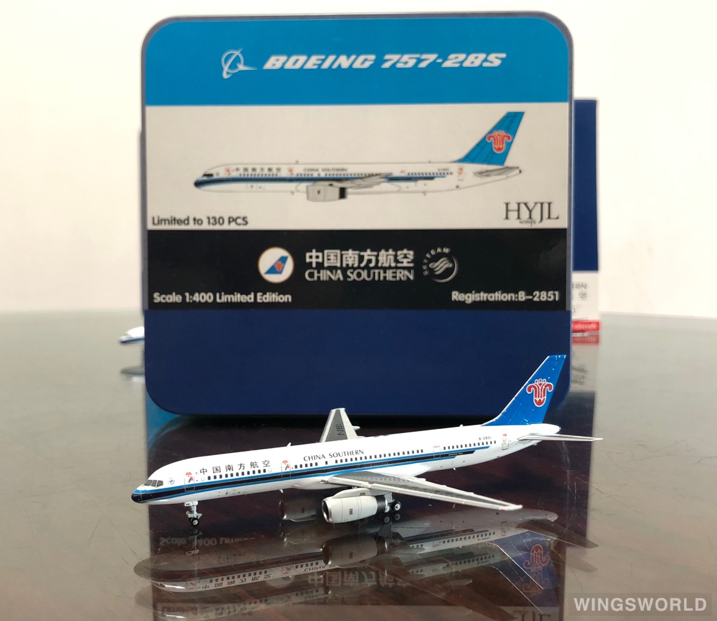 HYJLwings 1:400 HYJL57010 China Southern 中国南方航空 Boeing 757-200 B-2851