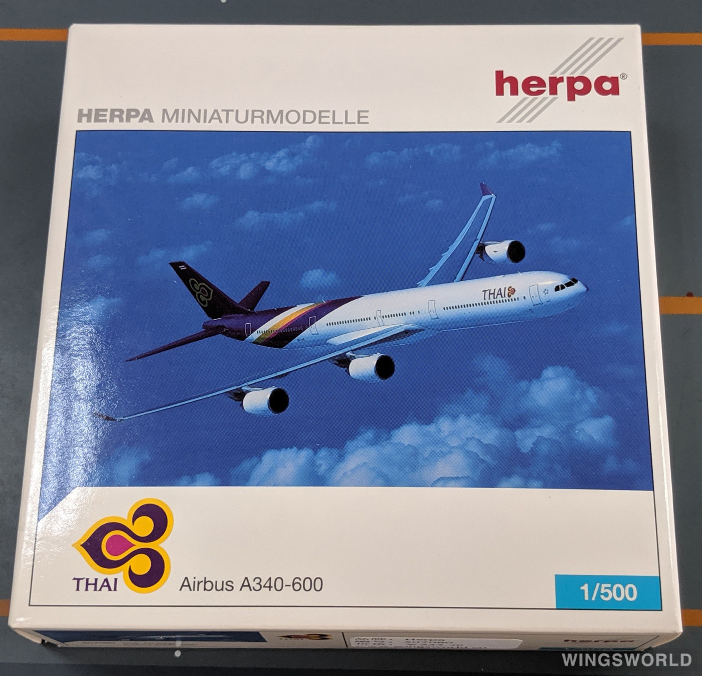 Herpa 1:500 507080 Thai Airways 泰国国际航空 Airbus A340-600 HS-TNA
