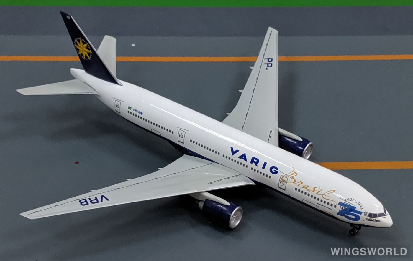 Dragon Models 1:400 55641 VARIG 里约格朗德航空 Boeing 777-200 PP-VRA