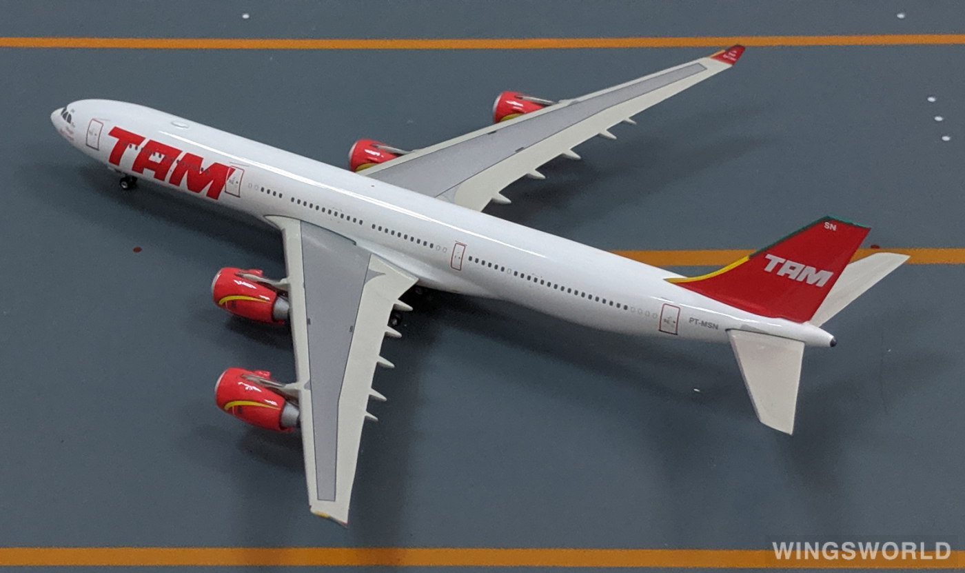 Phoenix 1:400 PH10632 TAM Airlines 巴西天马航空 Airbus A340-500 PT-MSN