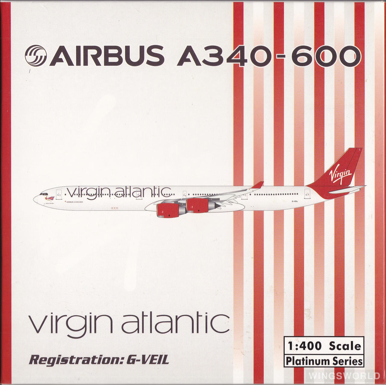 Phoenix 1:400 PH10644 Virgin Atlantic Airways 维珍航空 Airbus A340-600 G-VEIL