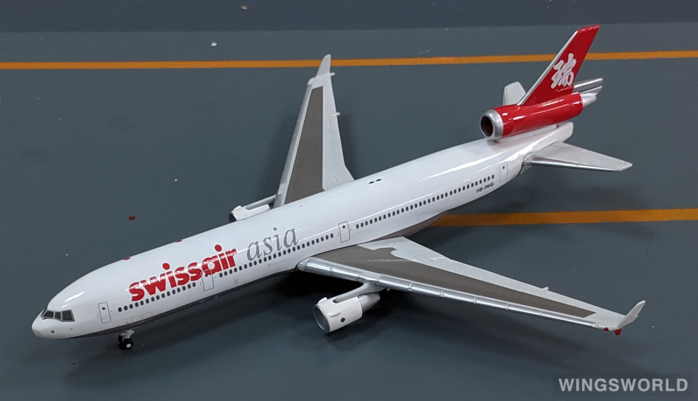 Geminijets 1:400 GJSWR154 Swissair 瑞士航空 McDonnell Douglas MD-11 HB-IWG