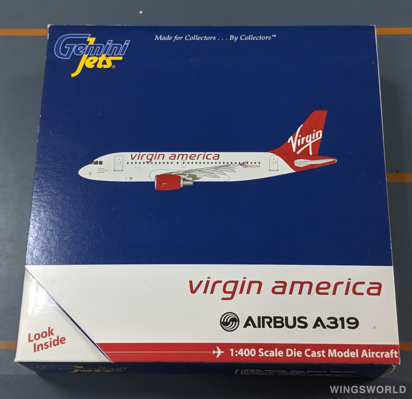 Geminijets 1:400 GJVRD1342 Virgin America 维珍美国航空 Airbus A319 N523VA