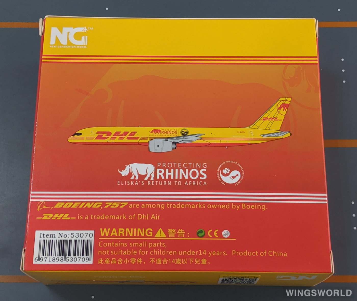 NGmodels 1:400 NG53070 DHL 敦豪 Boeing 757-200 G-BMRJ