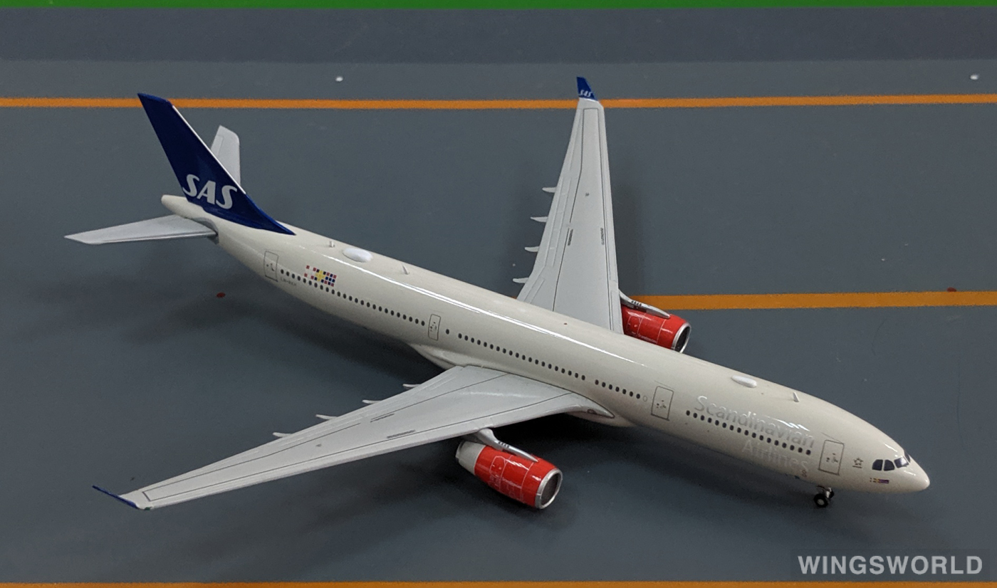 JC Wings 1:400 XX4302 SAS 北欧航空 Airbus A330-300 LN-RKH