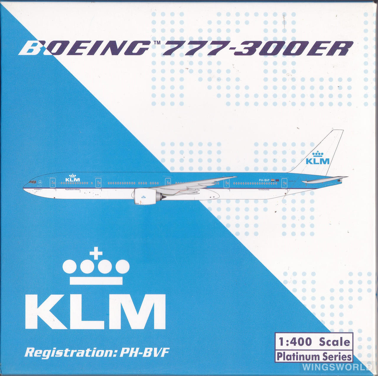 Phoenix 1:400 PH10563 KLM 荷兰皇家航空 Boeing 777-300ER PH-BVF