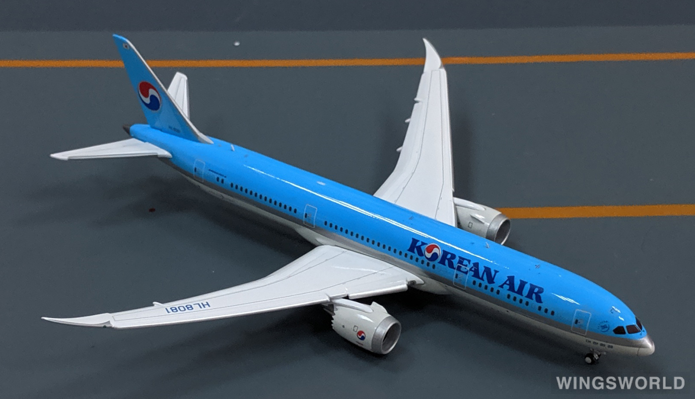 JC Wings 1:400 Boeing 787-9 Korean Air 大韩航空XX4234A HL8081 的 