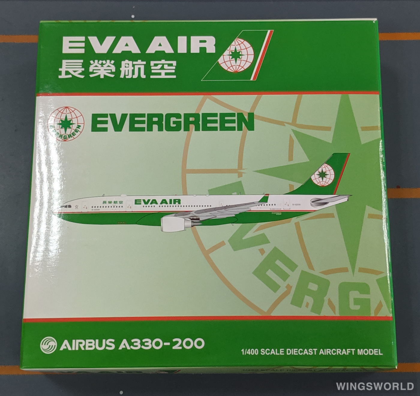 JC Wings 1:400 XX4907 EVA Air 长荣航空 Airbus A330-200 B-16308