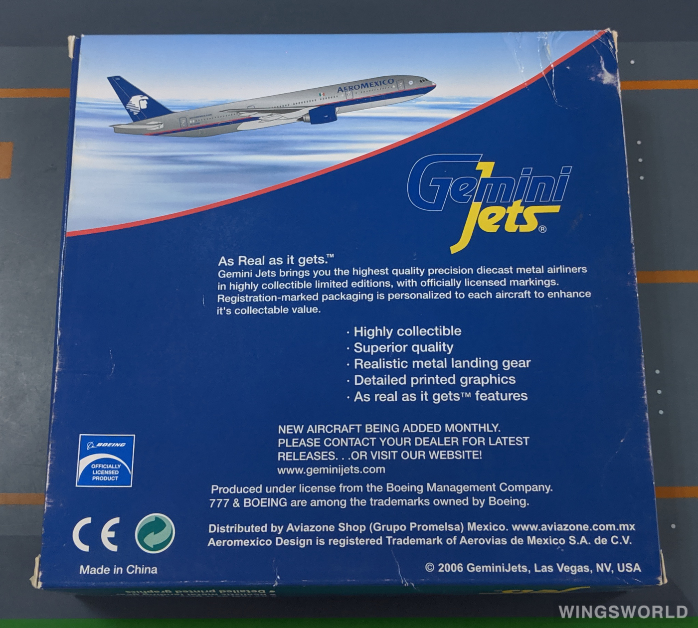 Geminijets 1:400 GJAMX669 Aeroméxico 墨西哥国际航空 Boeing 777-200 N745AM