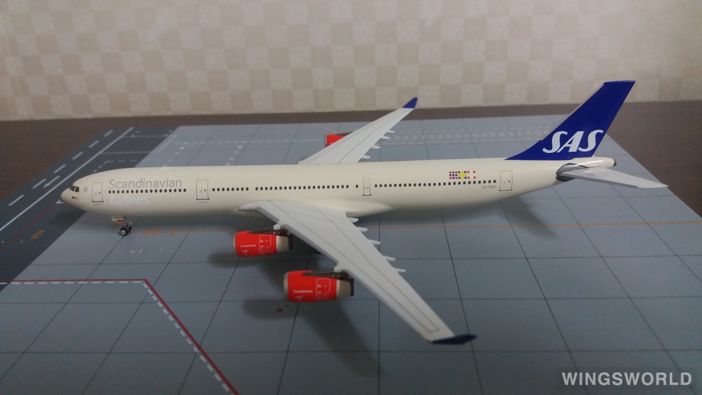 Phoenix 1:400 PH10574 SAS 北欧航空 Airbus A340-300 LN-RKF
