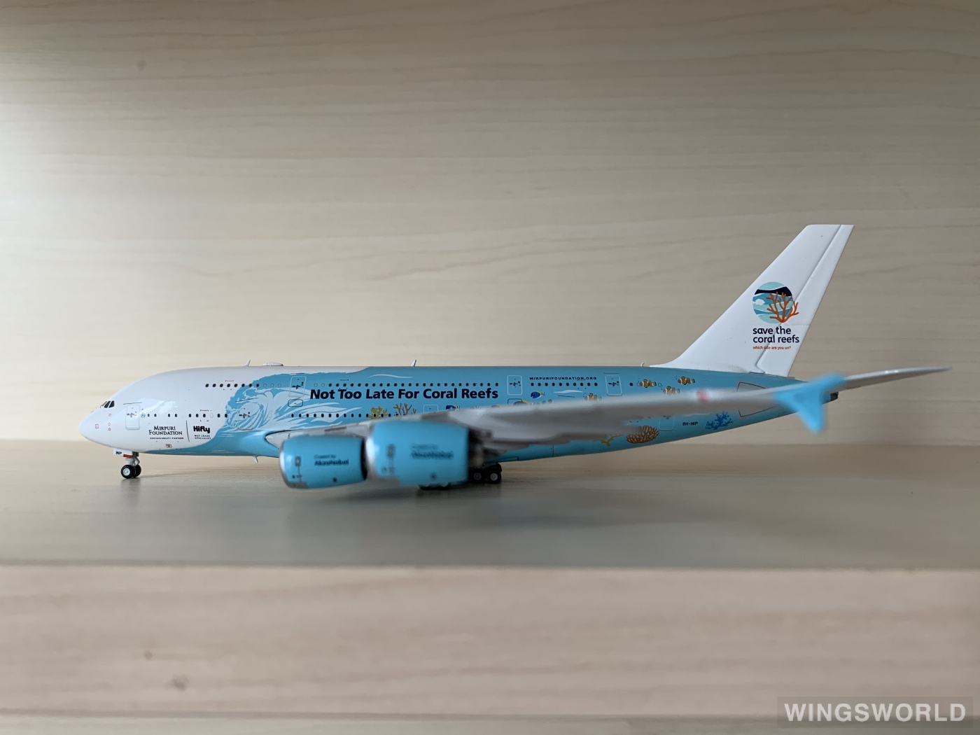 JC Wings 1:400 EW4388005 Hi Fly 葡萄牙高飞航空 Airbus A380-800 9H-MIP