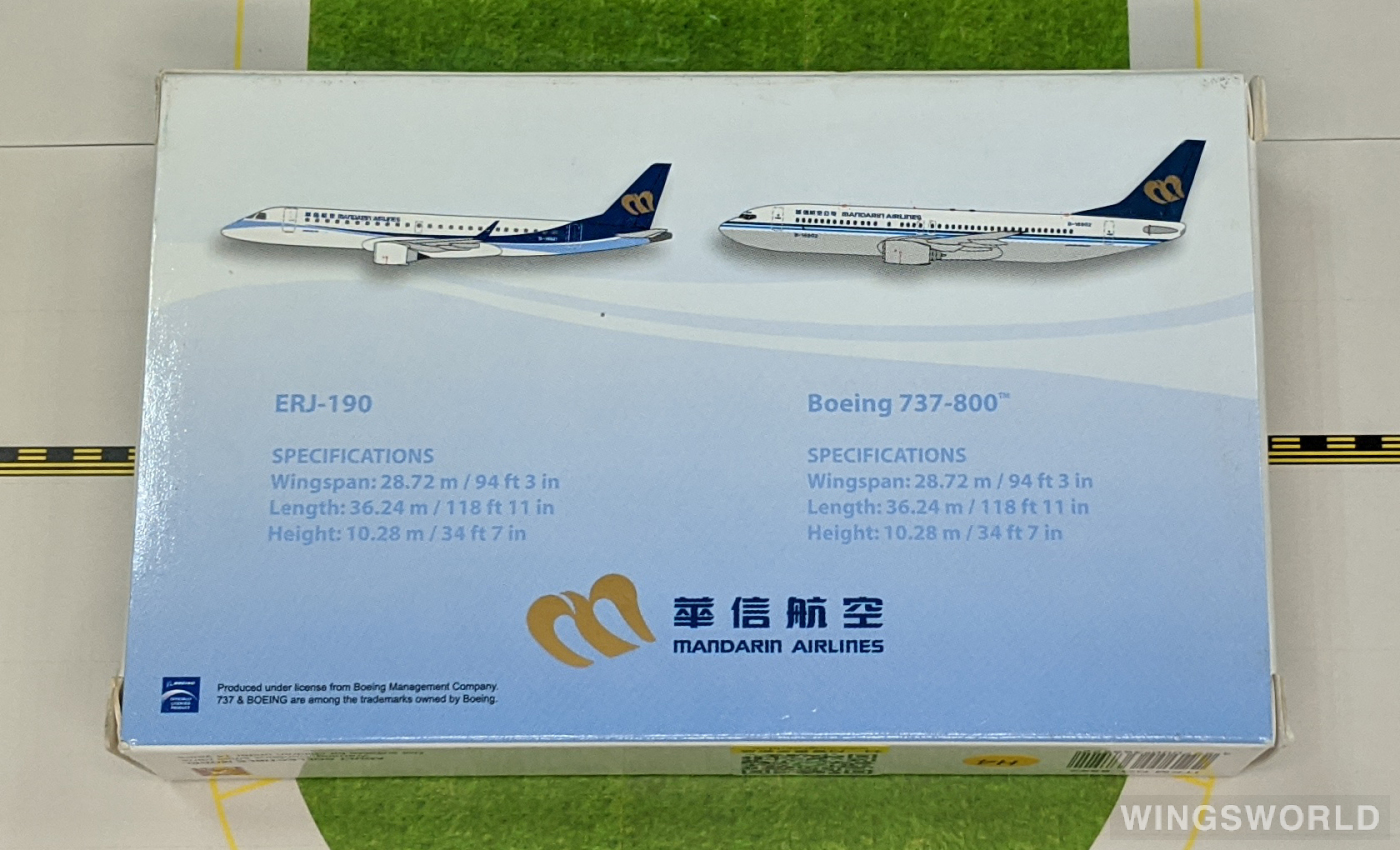 Hogan 1:500 HG8522 Mandarin Airlines 华信航空 Embraer ERJ-190 B-16821