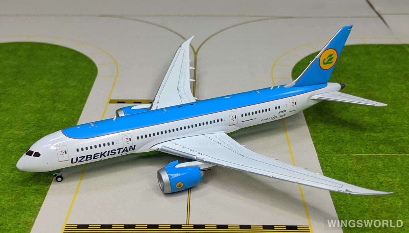 JC Wings 1:400 Boeing 787-8 Uzbekistan Airways 乌兹别克斯坦航空 