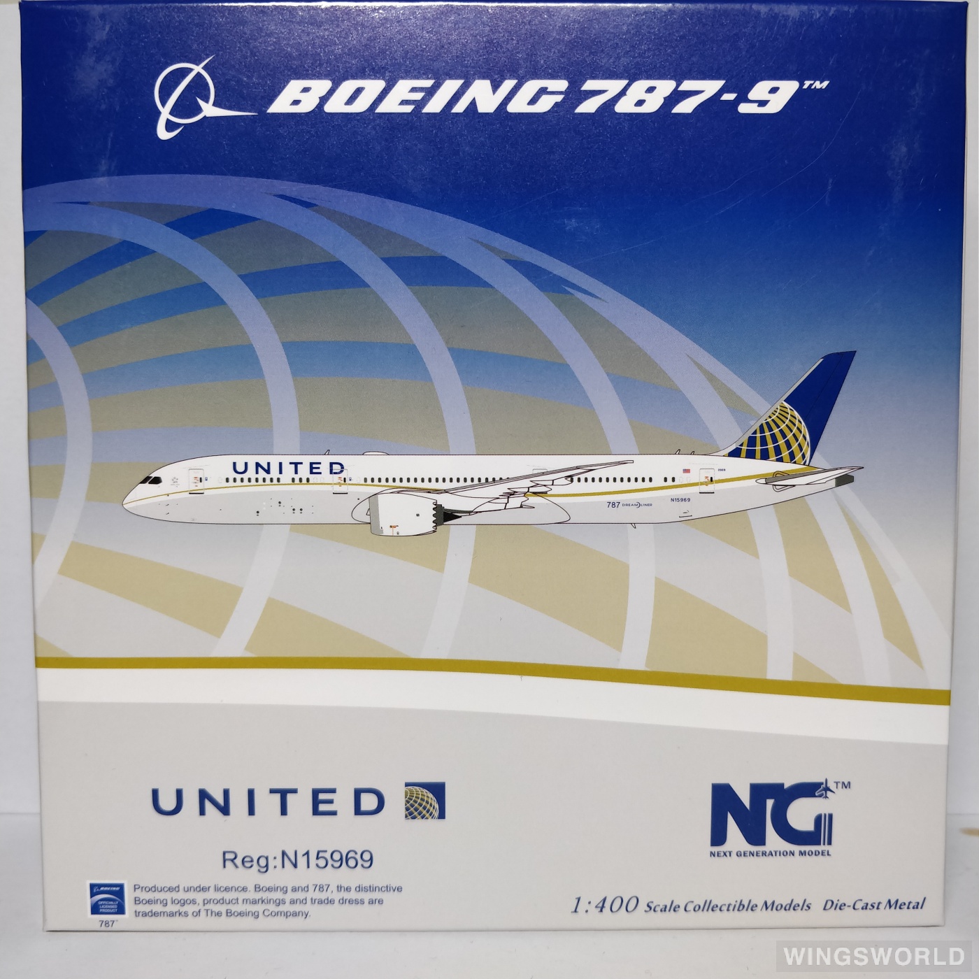 NGmodels 1:400 NG55017 United Airlines 美国联合航空 Boeing 787-9 N15969