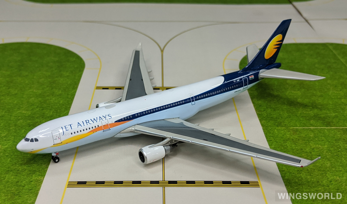 Geminijets 1:400 GJJAI795 Jet Airways 印度捷特航空 Airbus A330-200 VT-JWF