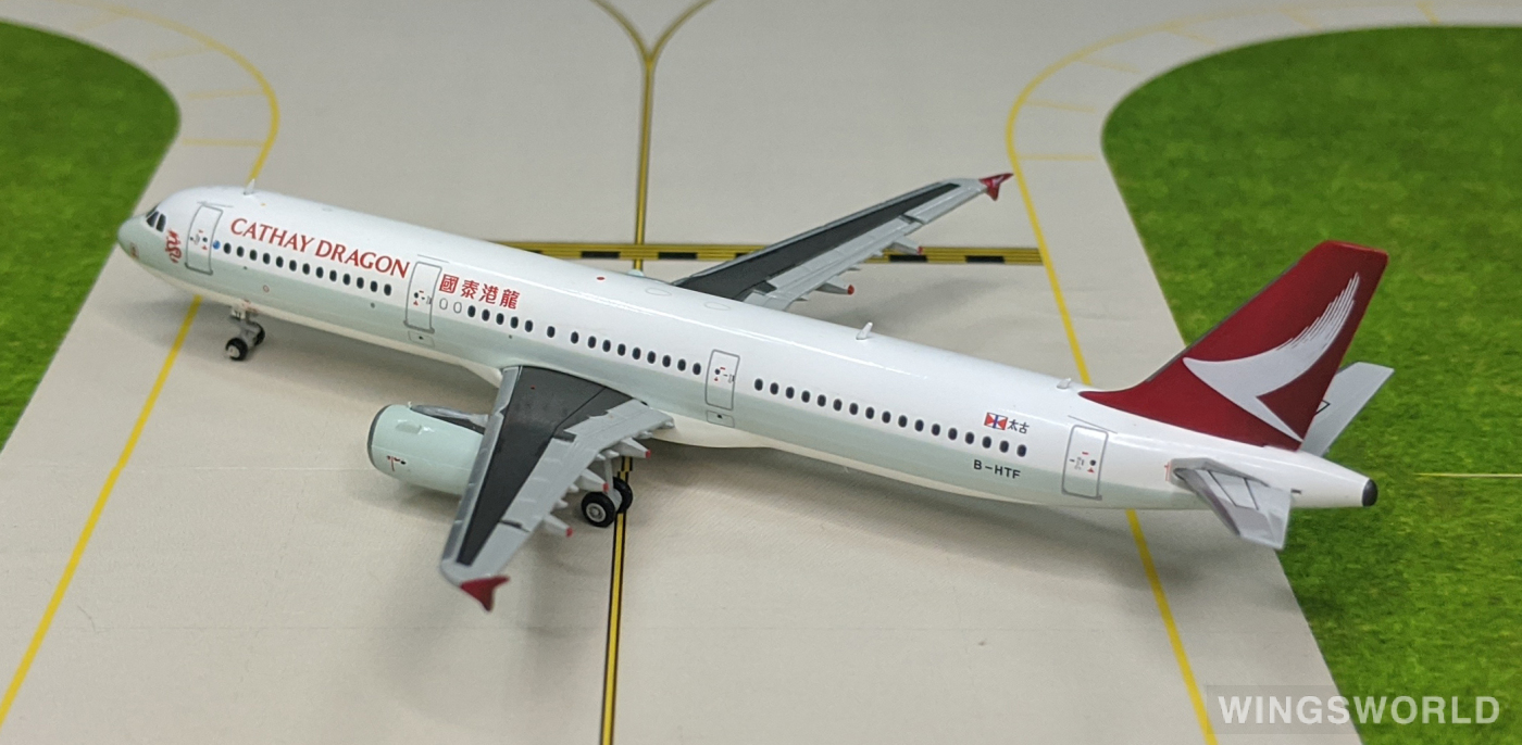 JC Wings 1:400 BBOX4007 Cathay Dragon 国泰港龙航空 Airbus A321 B-HTF