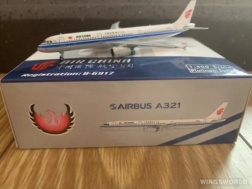 Phoenix 1:400 PH10975 Air China 中国国际航空 Airbus A321 B-6917