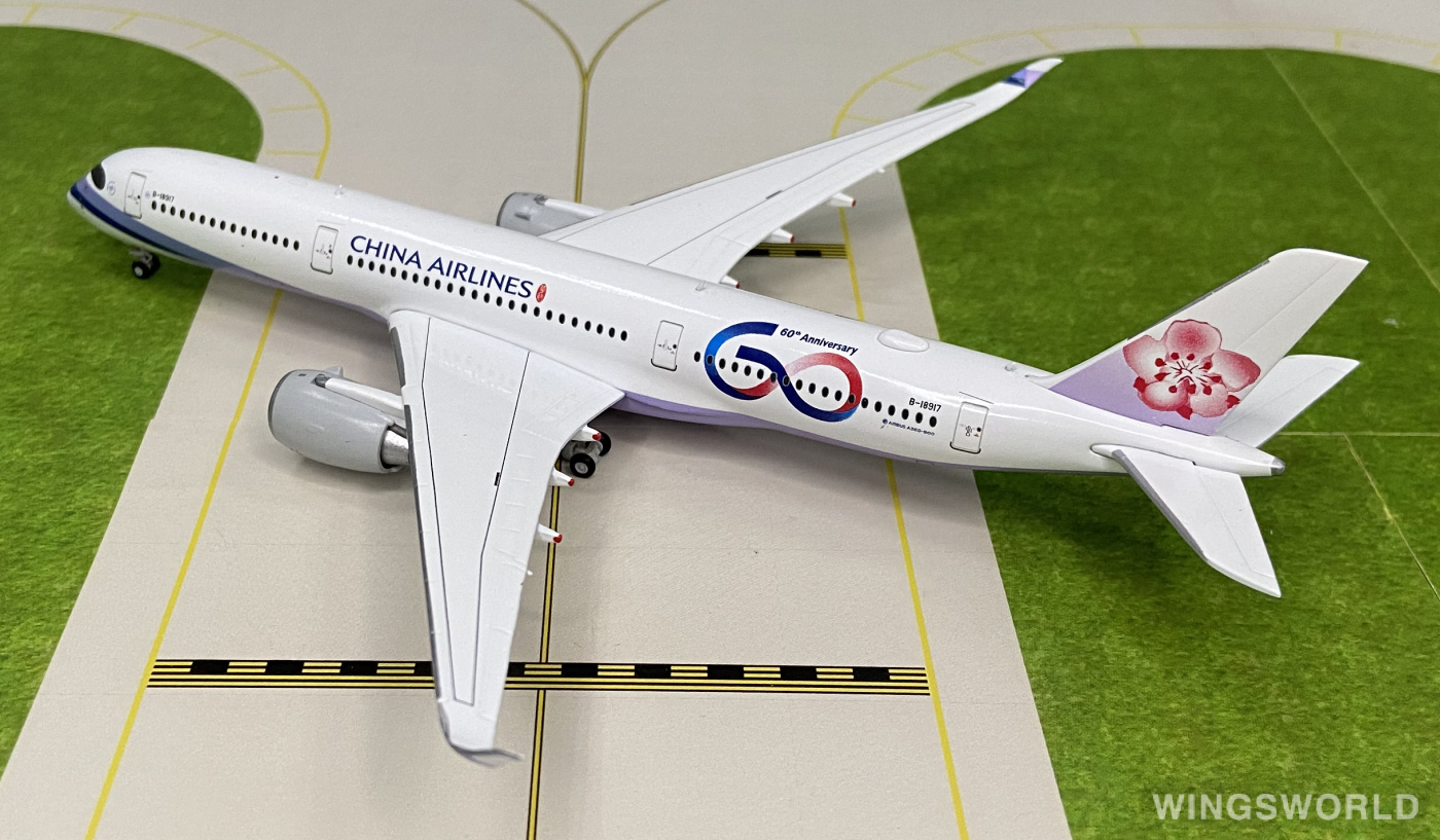 JC Wings 1:400 XX4168 China Airlines 中华航空 Airbus A350-900 B-18917
