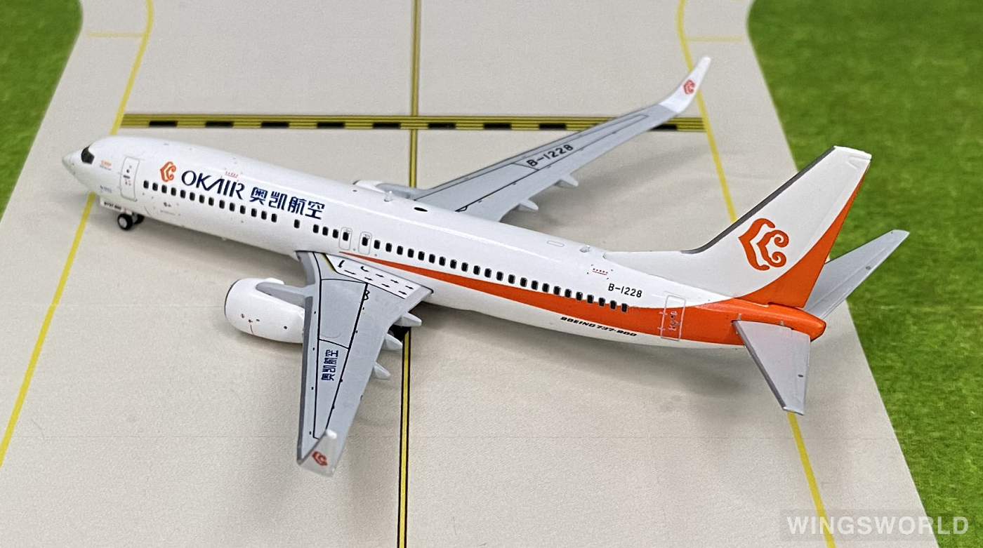 JC Wings 1:400 XX4410 Okay Airways 奥凯航空 Boeing 737-800 B-1228